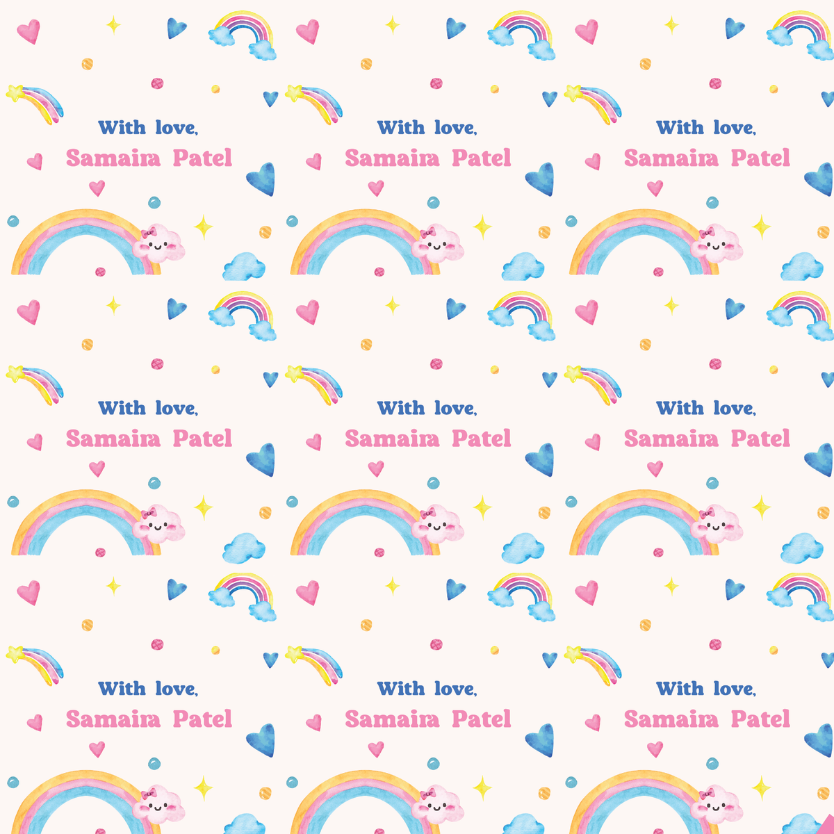 Gift Wrapping Paper -  Rainbows and Smiles