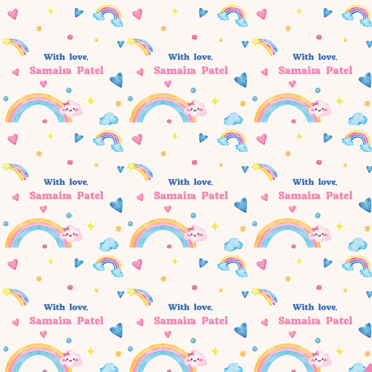 Gift Wrapping Paper -  Rainbows and Smiles