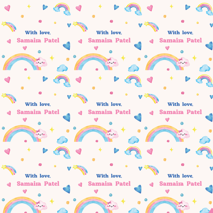 Gift Wrapping Paper -  Rainbows and Smiles
