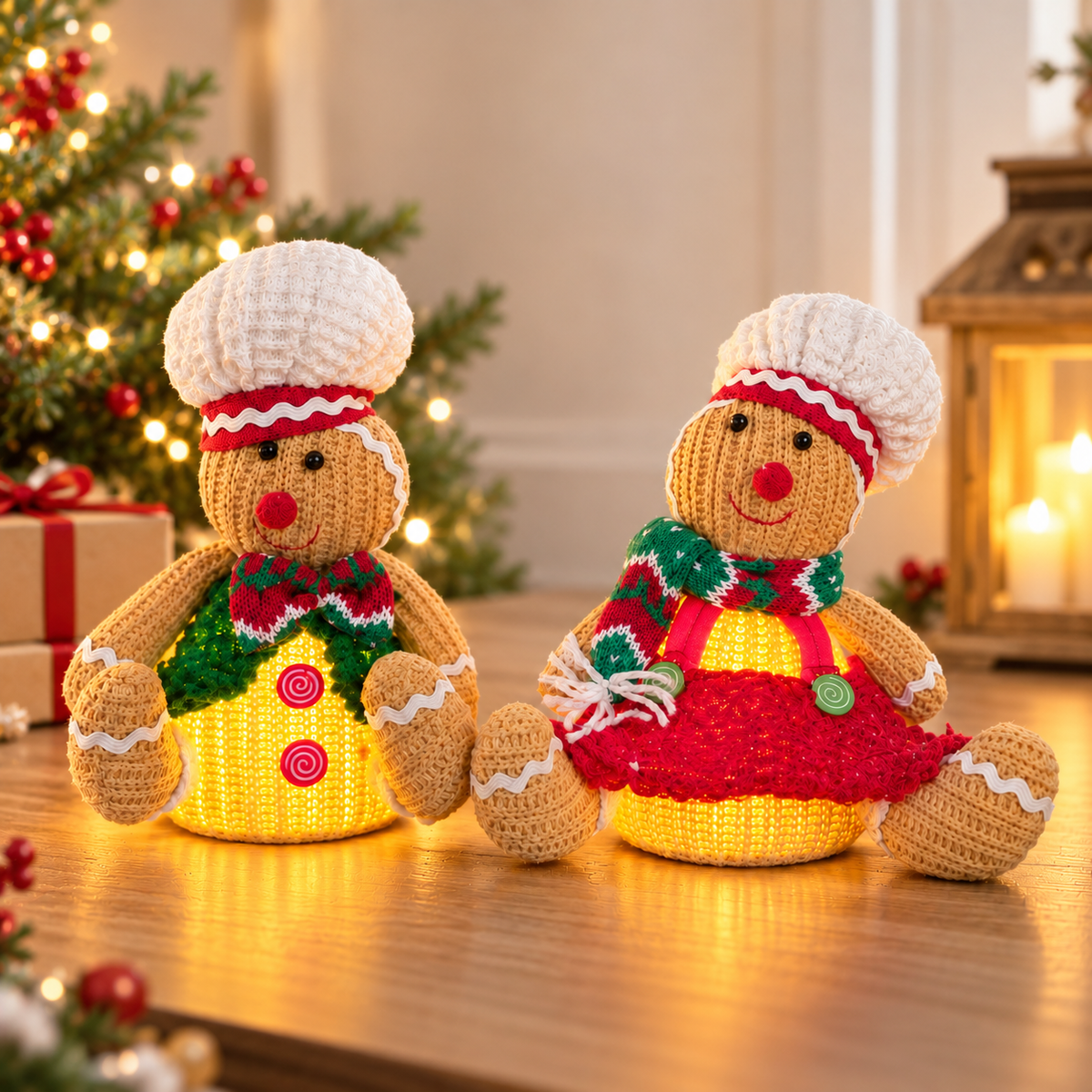 Gingerbread Chef Glow – Set of 2