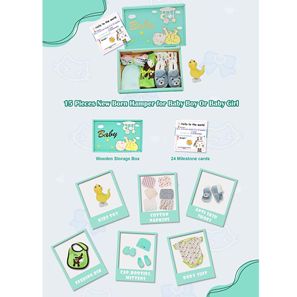 Green Twinkle Star Newborn Hamper Gift Set