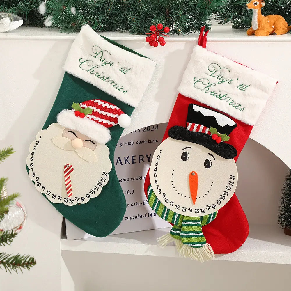 Babble Wrap Festive Countdown Treasure Stockings (Snowman)