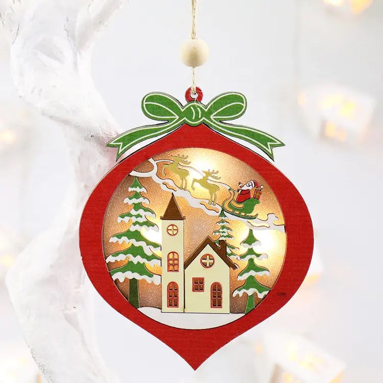 Babble Wrap Starlight Snow Ornament- Town Hall