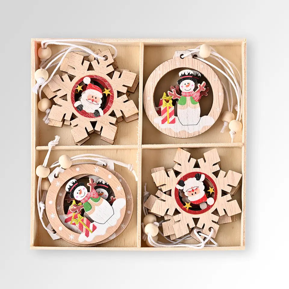 Merry Timber Treasure Ornament (Set of 4 & 8)