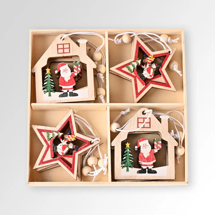 Merry Timber Treasure Ornament (Set of 4 & 8)