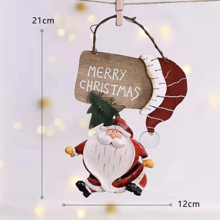 Wooden Big Beard Santa ornament