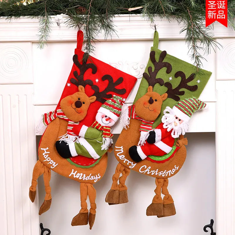 Babble Wrap Holiday Happiness Stockings (Snowy Sleighride)