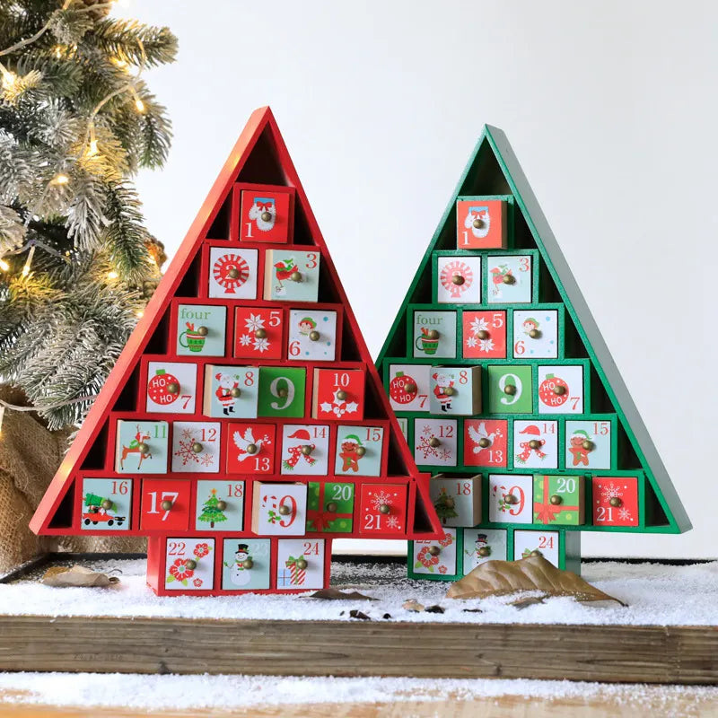 Babble Wrap Wooden Advent Calendar (Green Tree of Treasures)