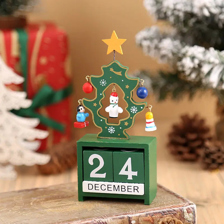 Babble Wrap Wooden DIY Advent Calendar Countdown to Merry Day (Green)