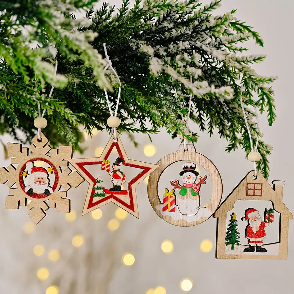 Merry Timber Treasure Ornament (Set of 4 & 8)