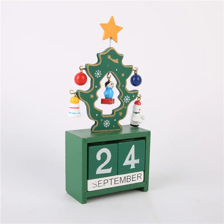 Babble Wrap Wooden DIY Advent Calendar Countdown to Merry Day (Green)