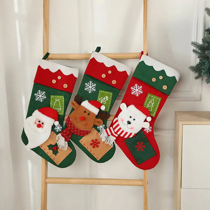 Babble Wrap Snowflake Serenade Stocking (Santa)