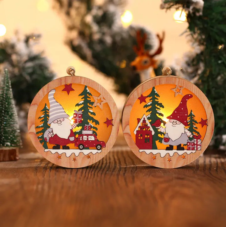 Babble Wrap Gleaming Gnome Ornament - Set of 2