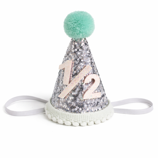 Half Bday Cone Headband(Silver Mint)