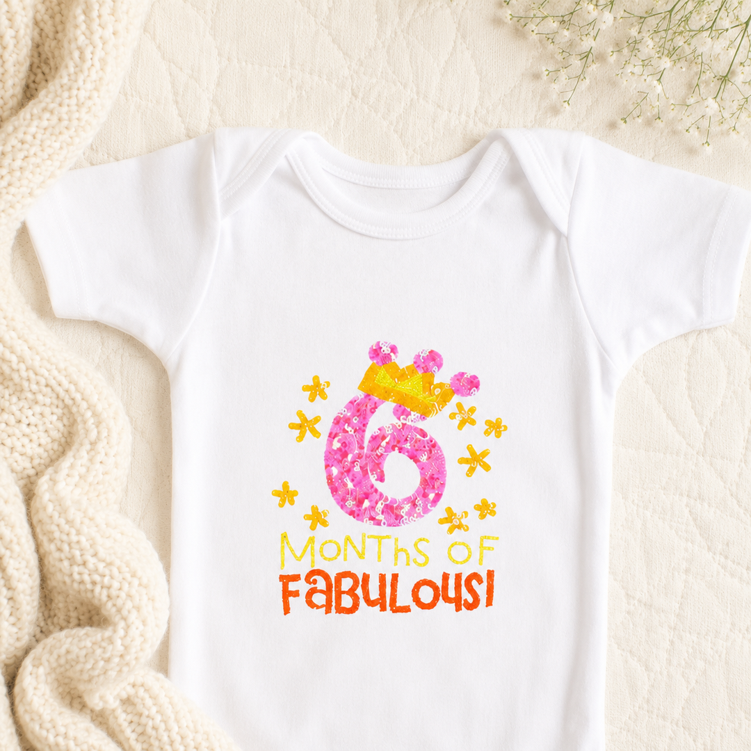 Half Birthday Beaded Crown Romper-2