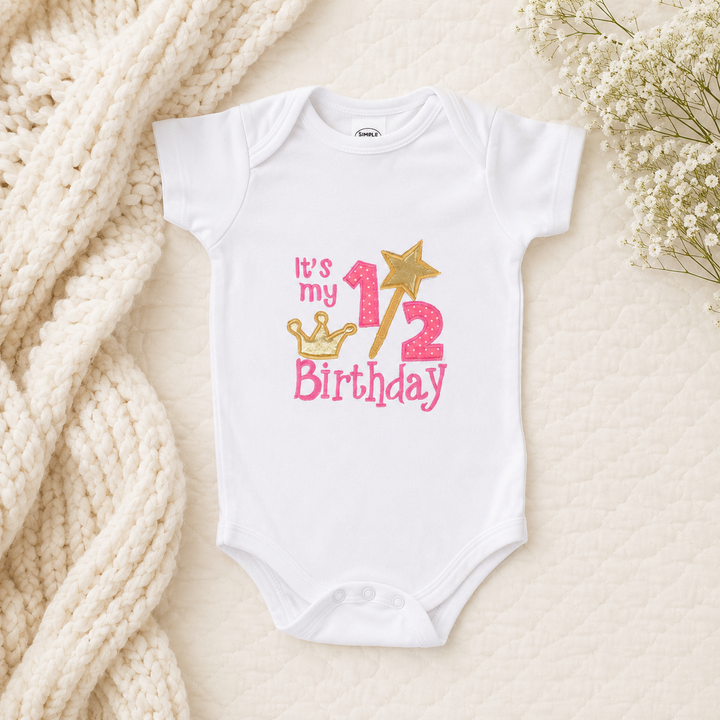 Half Birthday Magical Romper - Pink