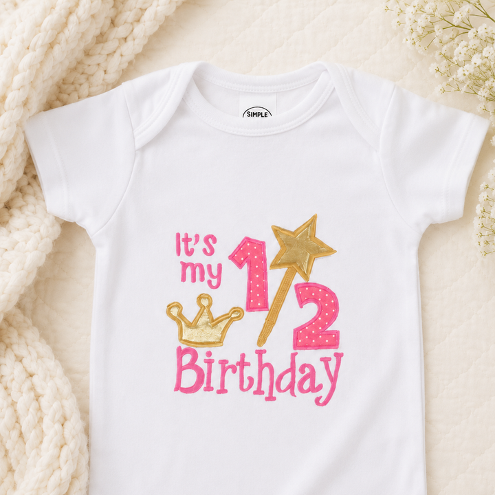 Half Birthday Magical Romper - Pink