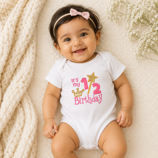 Half Birthday Magical Romper - Pink