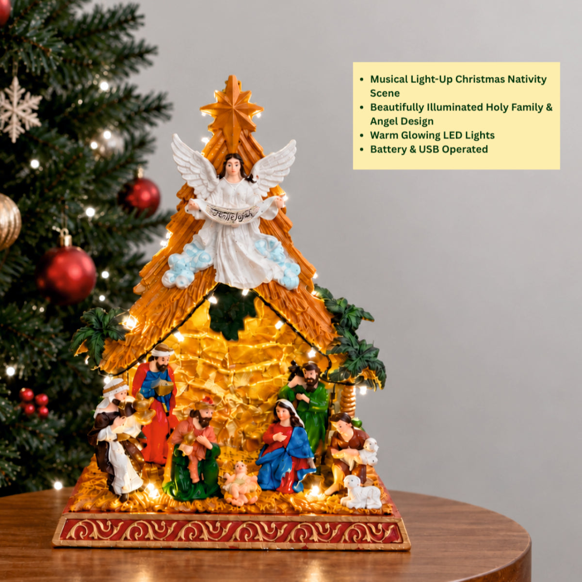 Hallelujah Rotating Musical Nativity Scene