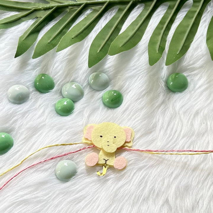 Babble Wrap Handmade Felt Rakhi With Initials - Ella