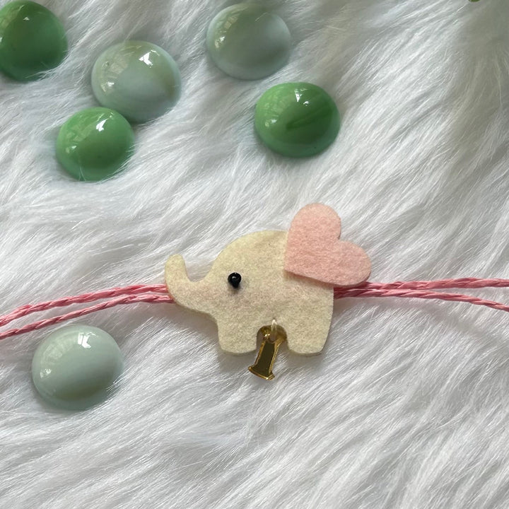 Babble Wrap Handmade Felt Rakhi With Initials - Ellie