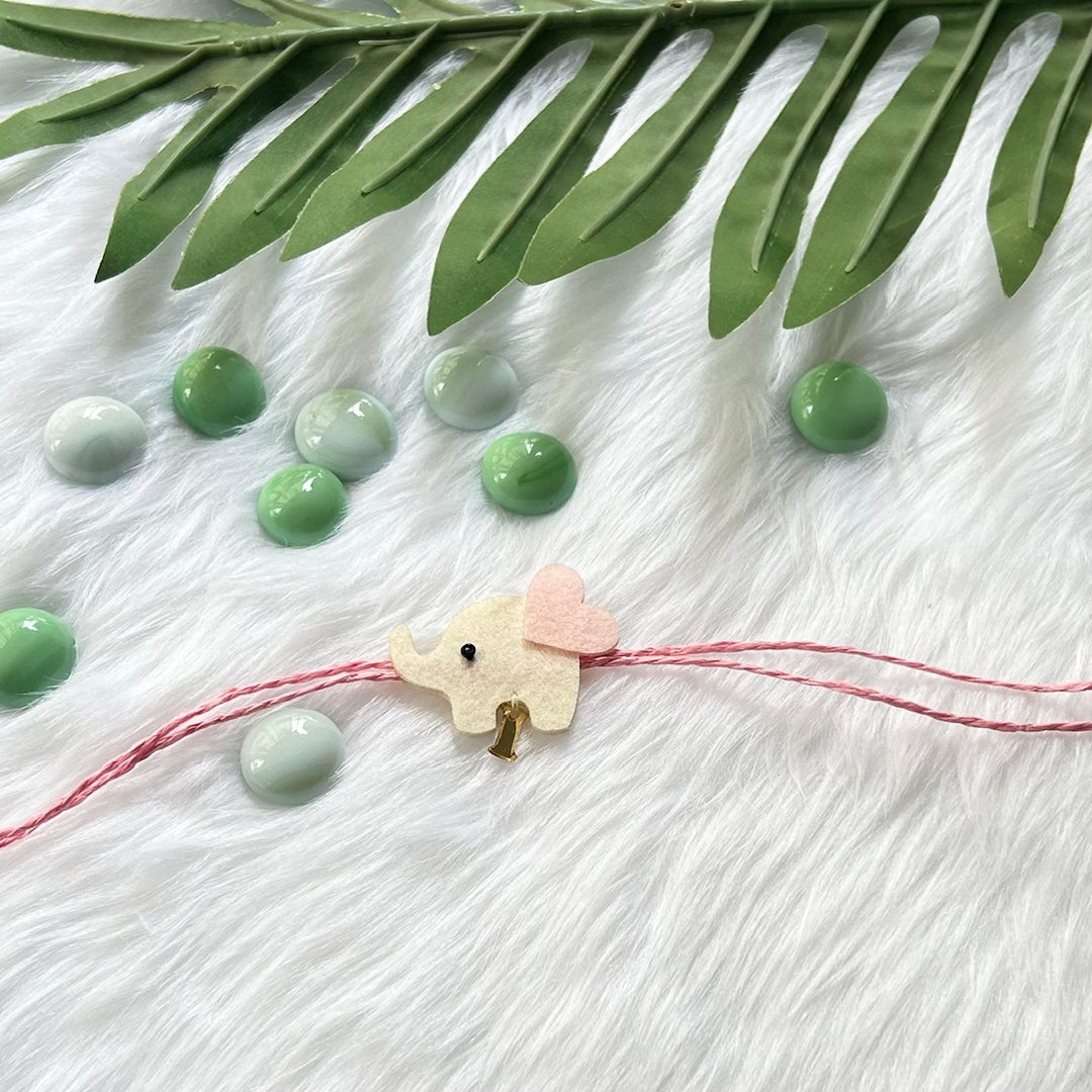 Babble Wrap Handmade Felt Rakhi With Initials - Ellie