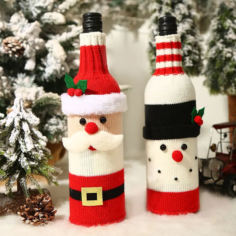 Babble Wrap Handmade Knitted Wine Bottle Covers (Set of 4)