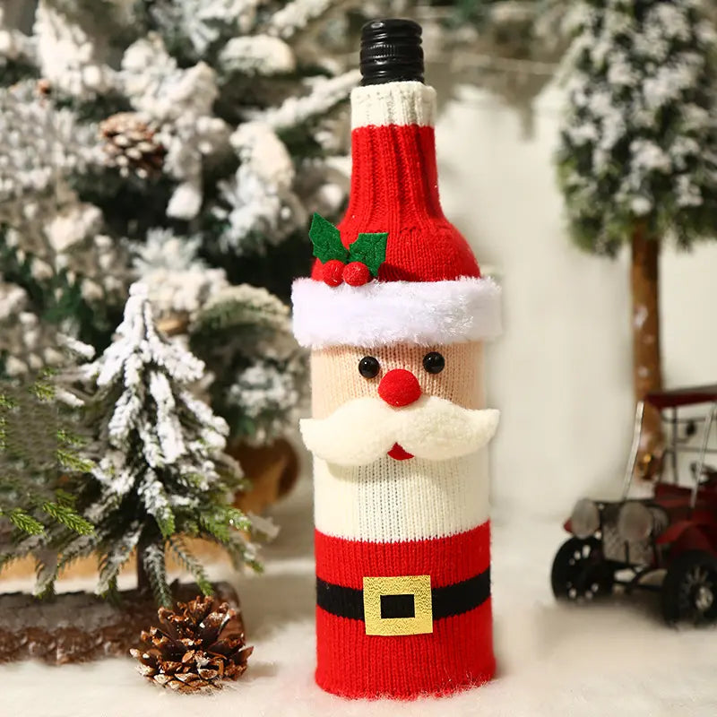 Babble Wrap Handmade Knitted Wine Bottle Covers (Set of 4)