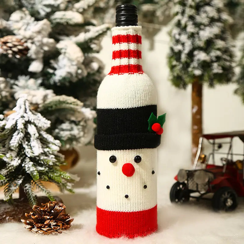 Babble Wrap Handmade Knitted Wine Bottle Covers (Set of 4)