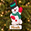 Happy Snowman Felt Ornament