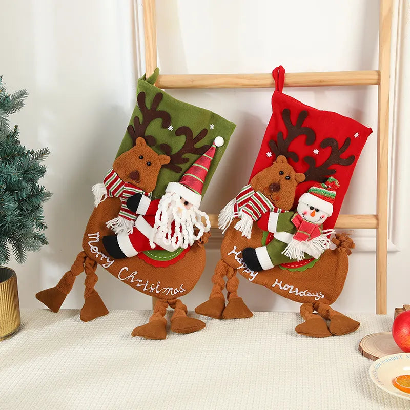 Babble Wrap Holiday Happiness Stockings (Snowy Sleighride)