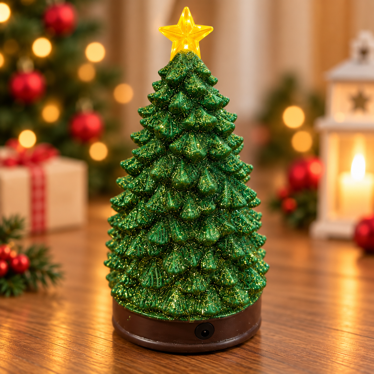 Holy Nativity Rotating Light-Up Christmas Tree