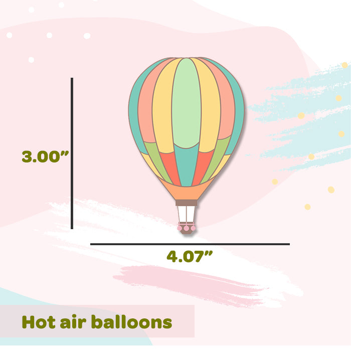 Hot Air Balloons Mini Wall Art Stickers