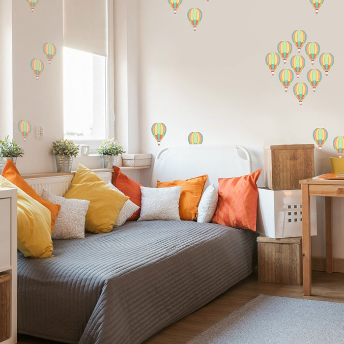 Hot Air Balloons Mini Wall Art Stickers