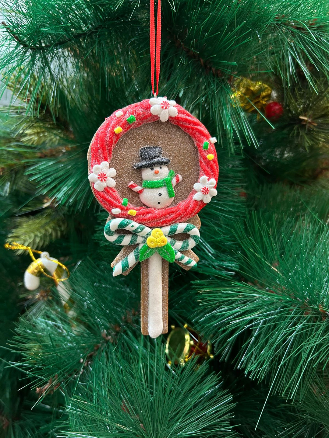 Babble Wrap Snowman Lollipop Ornament