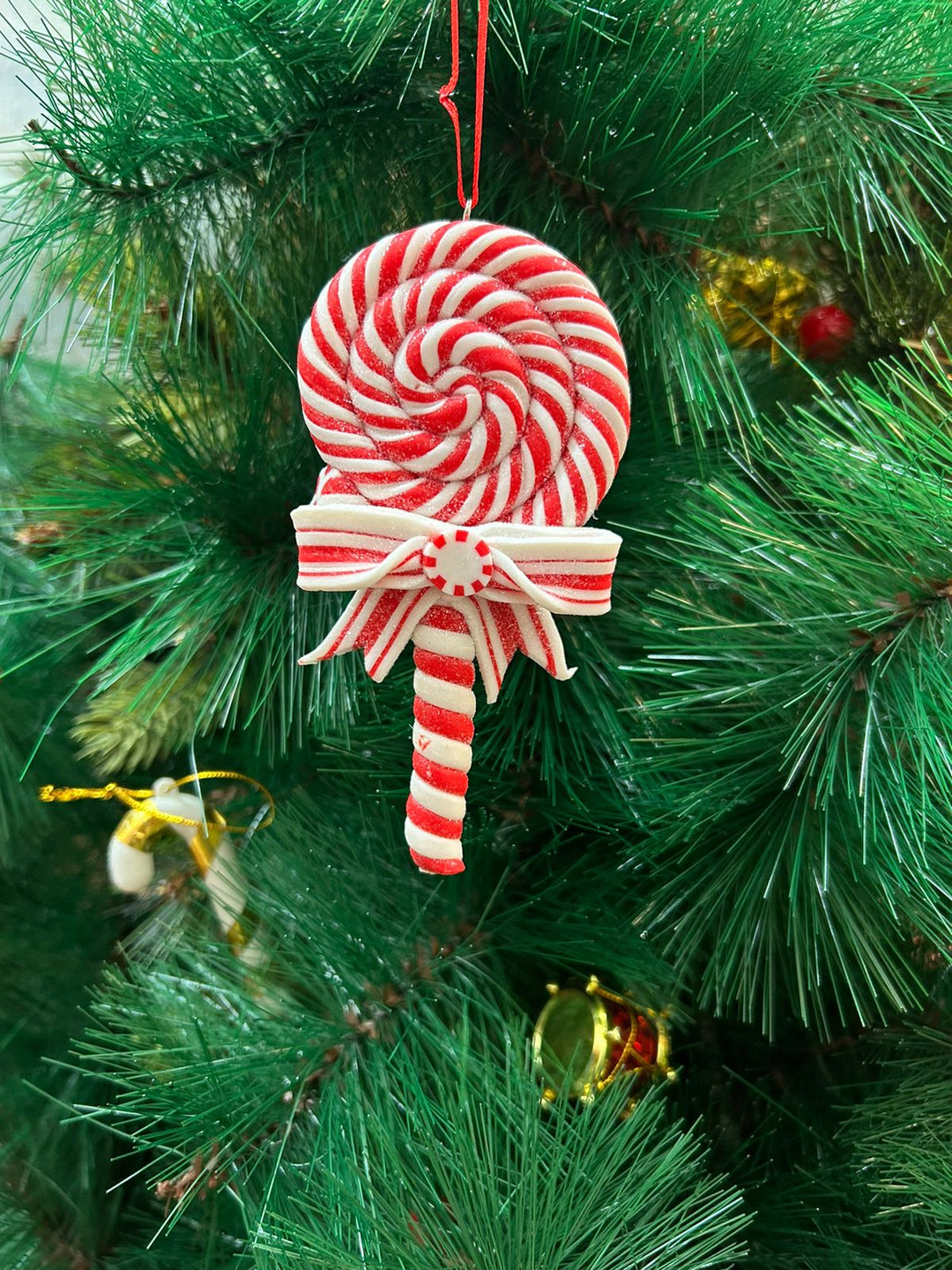 Babble Wrap Red Lollipop Ornament