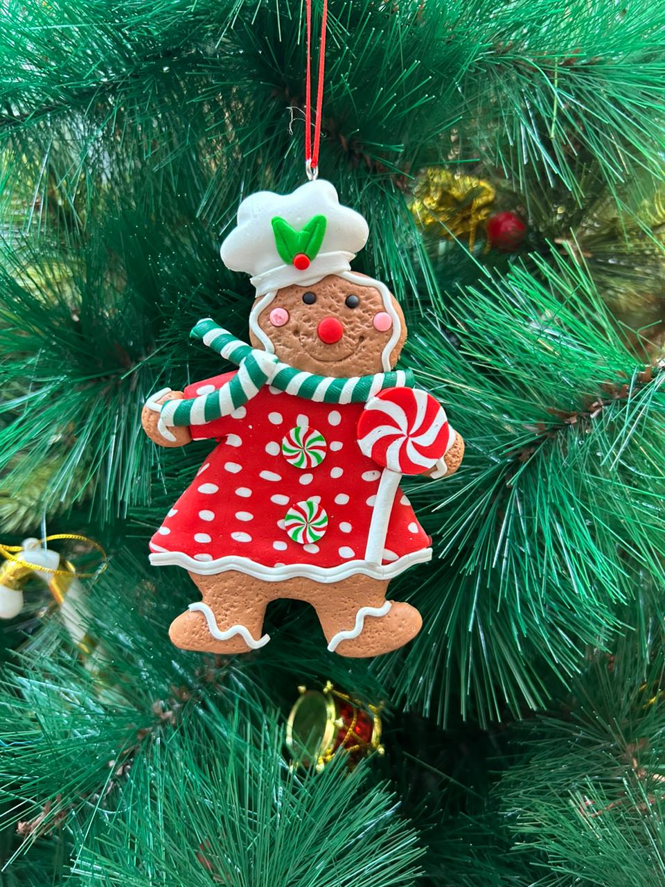 Babble Wrap Gingerbread with a Lollipop Ornament