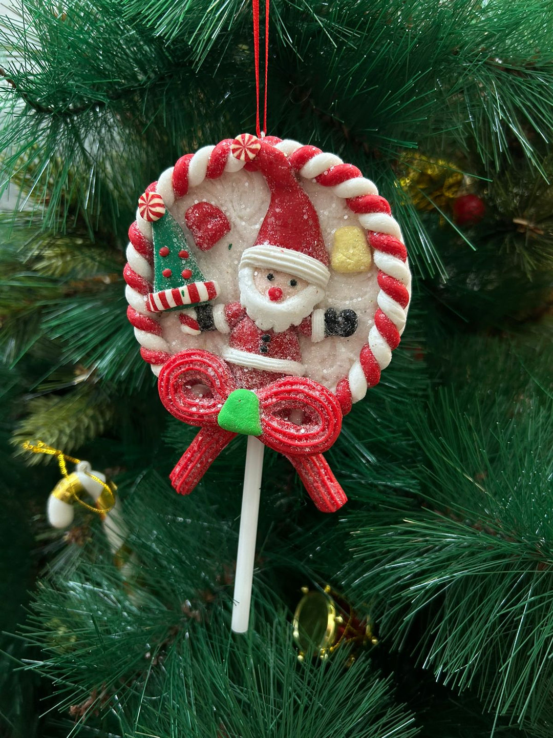 Babble Wrap Santa Lolly Ornament