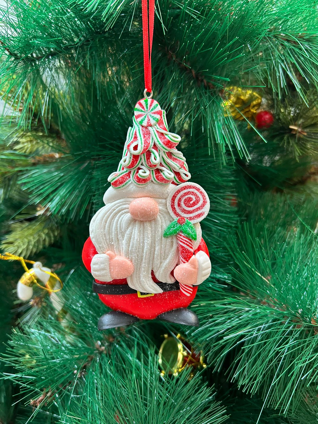 Babble Wrap Gnome with a Lollipop Ornament