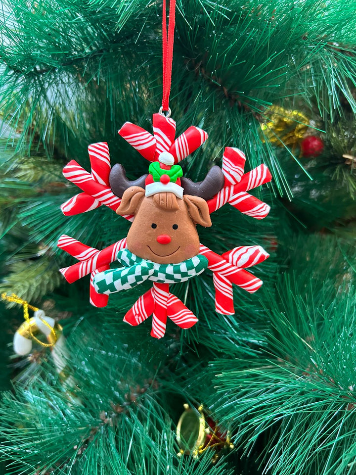 Babble Wrap Reindeer in a Snowflake Ornament