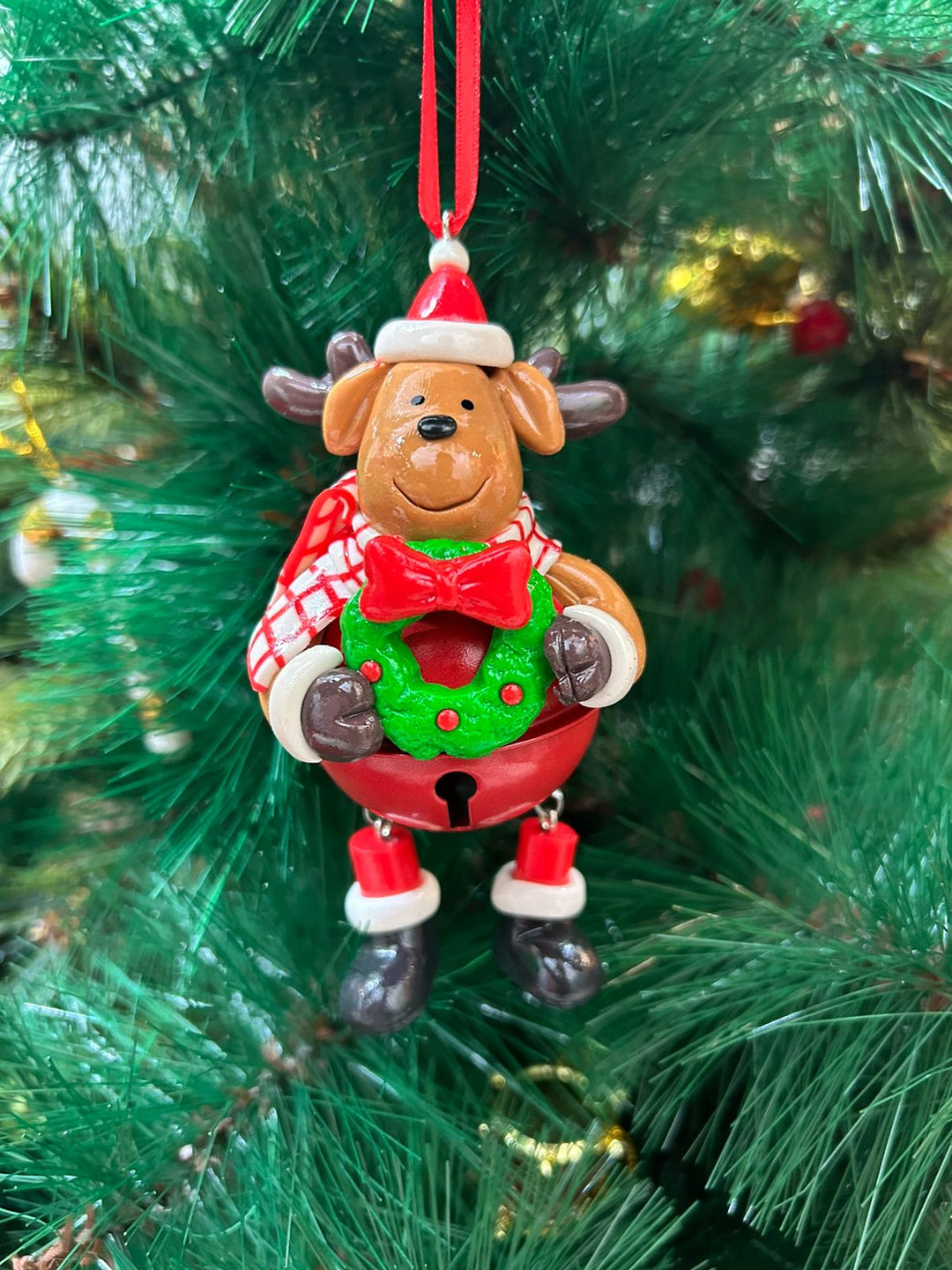 Babble Wrap Bell Ornament- Reindeer