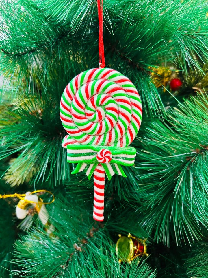 Babble Wrap Green Lollipop Ornament