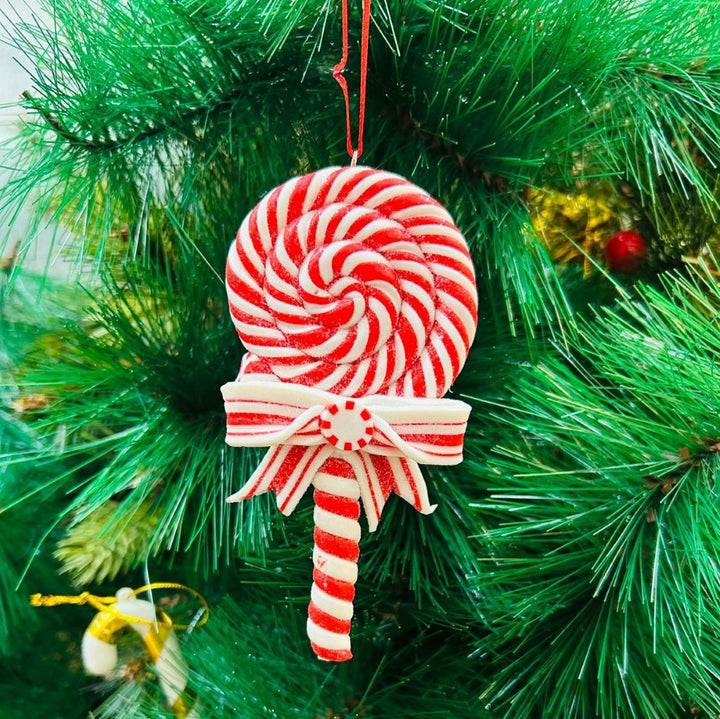 Babble Wrap Red Lollipop Ornament