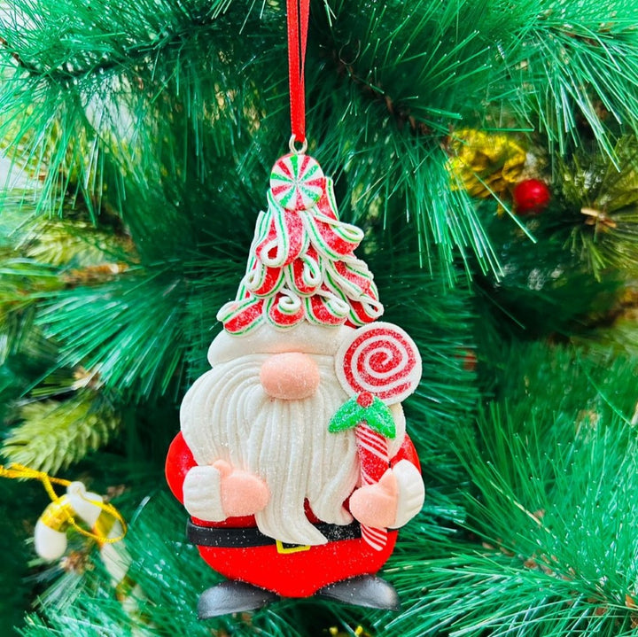 Babble Wrap Gnome with a Lollipop Ornament