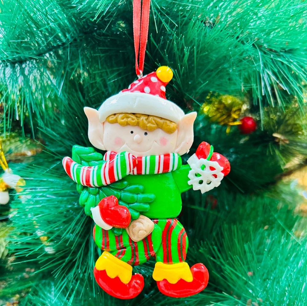 Babble Wrap Christmas Tree Elf Ornament