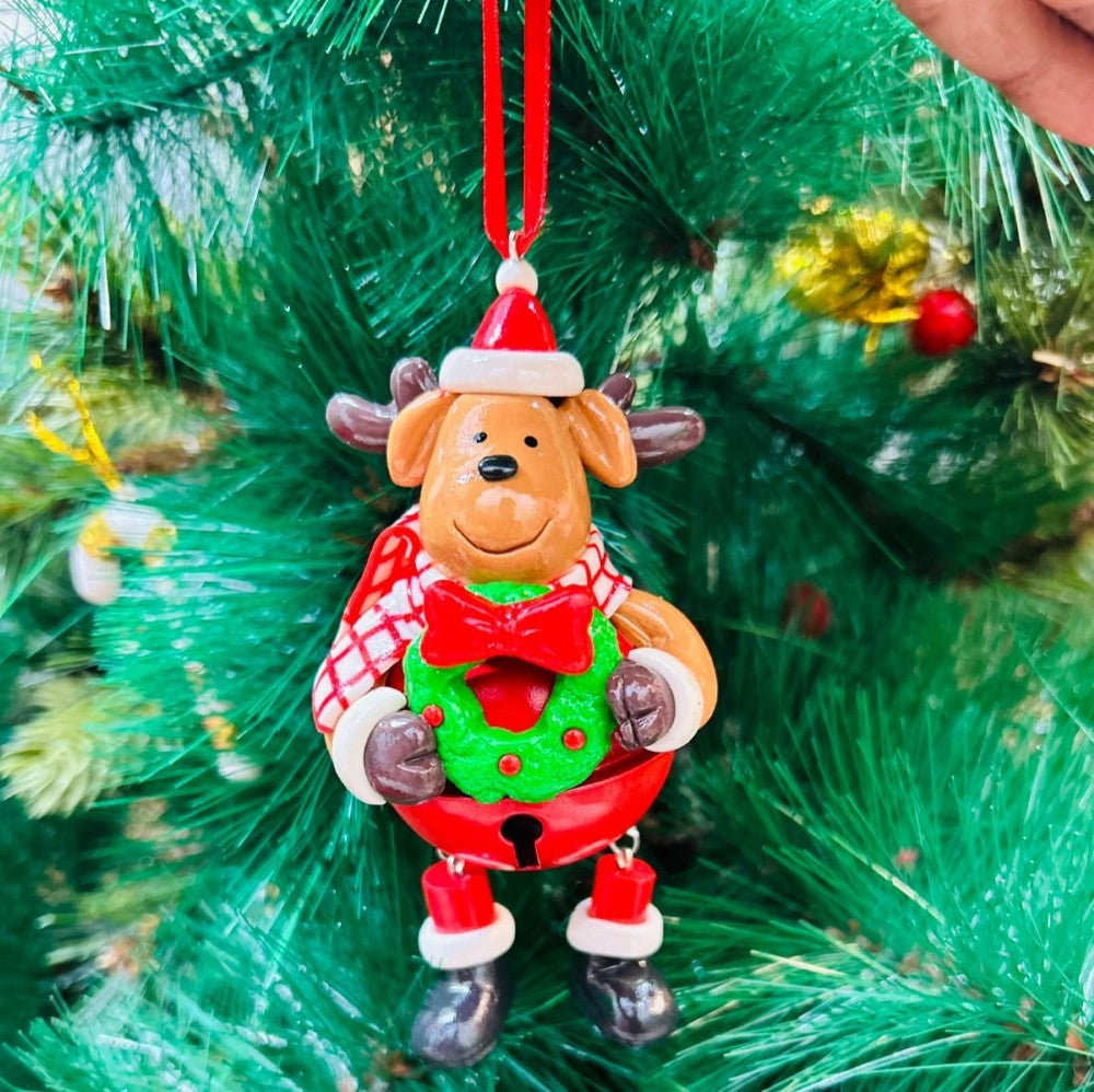 Babble Wrap Bell Ornament- Reindeer