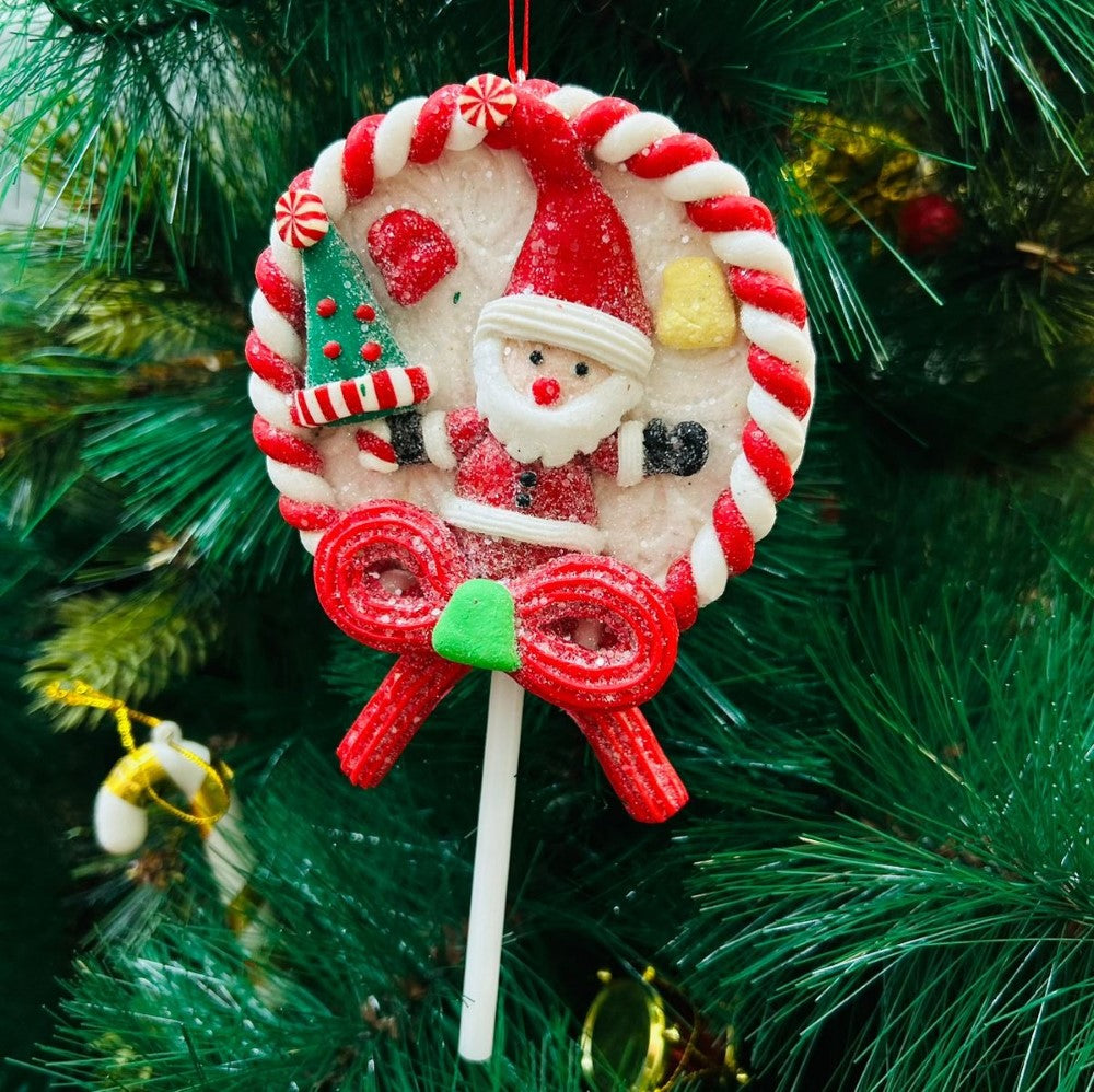 Babble Wrap Santa Lolly Ornament