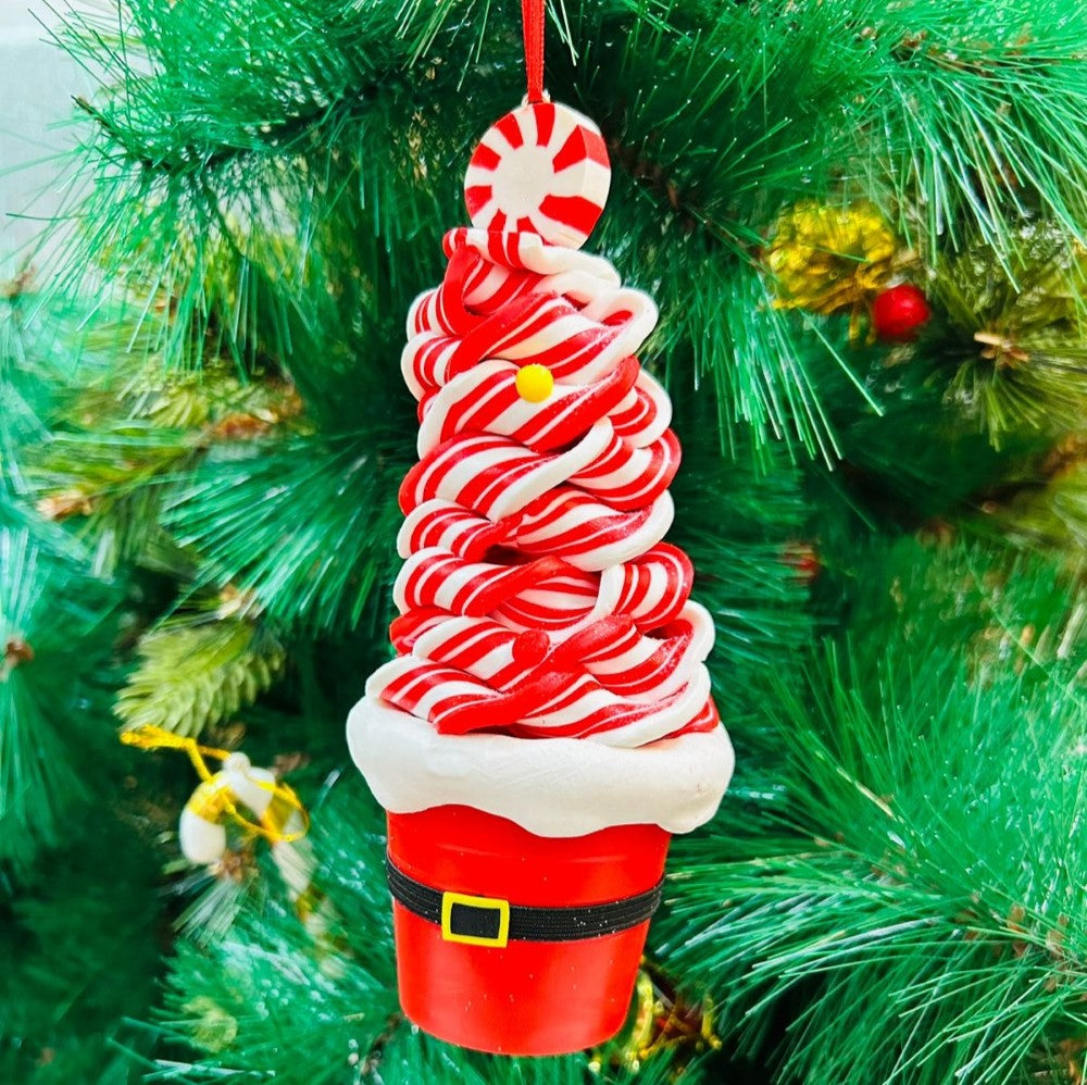 Babble Wrap Santa Swirl Ornament