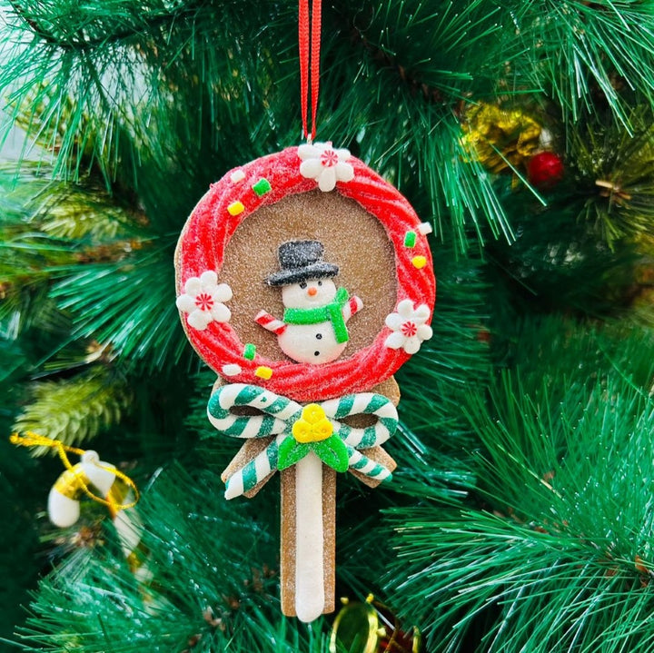 Babble Wrap Snowman Lollipop Ornament