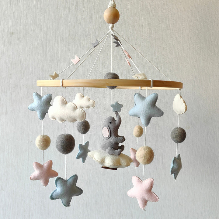 Babble Wrap Cot / Crib Mobile - Ellie On A Moon